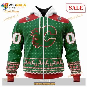 Custom Calgary Flames Special Christmas Apparel Sweatshirt Nhl Hoodie 3d 2