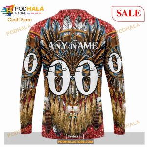 Custom Calgary Flames Special Native Costume Design Sweatshirt Nhl Hoodie 3d 5