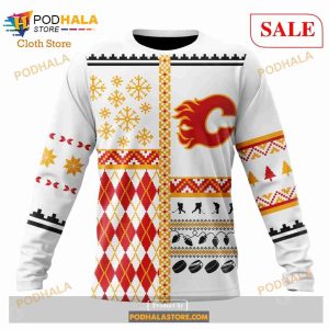 Custom Calgary Flames Unisex Christmas Is Coming Sweatshirt Nhl Hoodie 3d 4