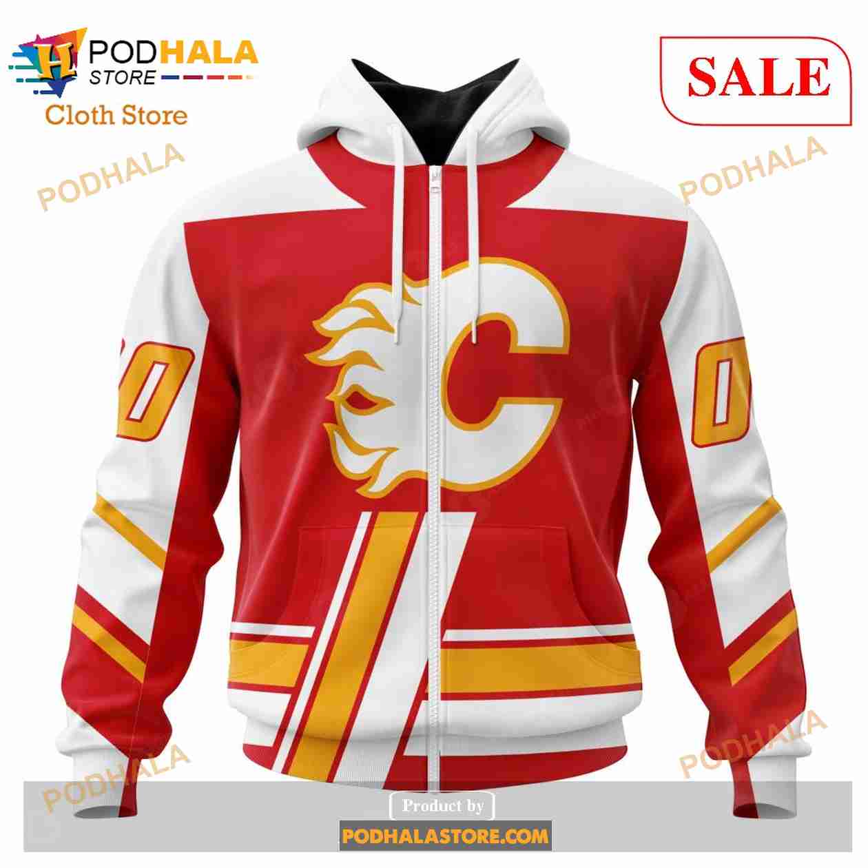 Custom Calgary Flames Unisex Christmas NHL Hoodie 3D - Bring Your Ideas,  Thoughts And Imaginations Into Reality Today
