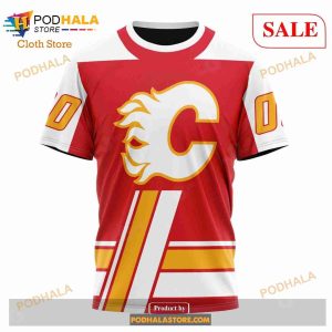 Custom Calgary Flames Unisex Retro Concepts Sweatshirt Nhl Hoodie 3d 6