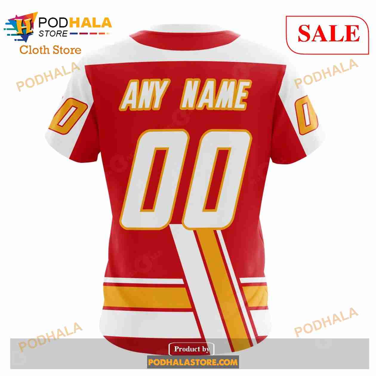 NHL Calgary Flames Custom Name Number Retro Jersey Fleece Oodie