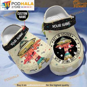 Custom Camping Clogband 3D Crocs Alien Get In Loser