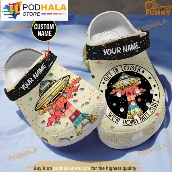 Custom Camping Clogband 3D Crocs Alien Get In Loser