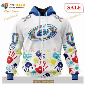 Custom Carolina Hurricanes Autism Awareness Design Sweatshirt NHL Hoodie 3D 2