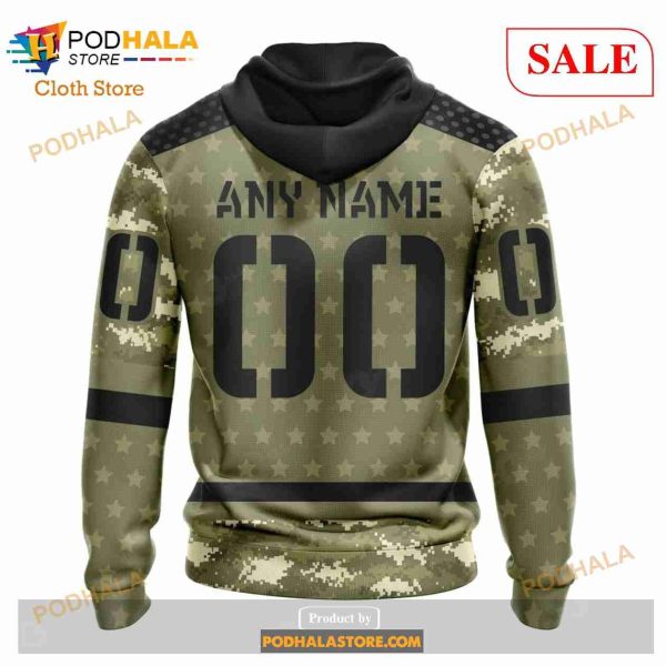 Custom Carolina Hurricanes Camo Military Appreciation Sweatshirt NHL Hoodie 3D