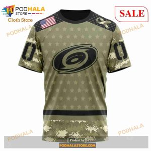 Custom Carolina Hurricanes Camo Military Appreciation Sweatshirt NHL Hoodie 3D 6