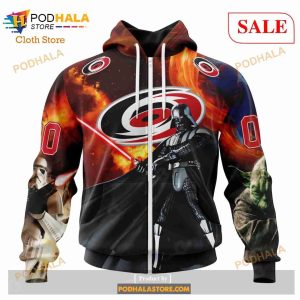 Custom Carolina Hurricanes Design X Star War Sweatshirt NHL Hoodie 3D 2