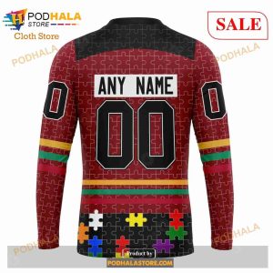Custom Carolina Hurricanes Fearless Aganst Autism Sweatshirt NHL Hoodie 3D 5
