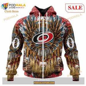Custom Carolina Hurricanes Native Costume Design Sweatshirt NHL Hoodie 3D 2