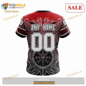 Custom Carolina Hurricanes Norse Viking Symbols Sweatshirt NHL Hoodie 3D 2