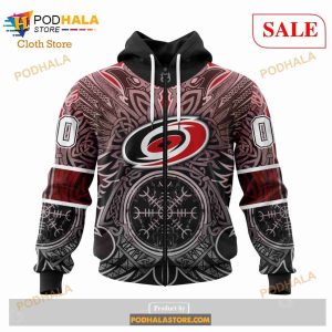 Custom Carolina Hurricanes Norse Viking Symbols Sweatshirt NHL Hoodie 3D 7