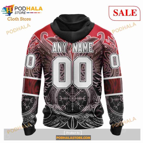 Custom Carolina Hurricanes Norse Viking Symbols Sweatshirt NHL Hoodie 3D