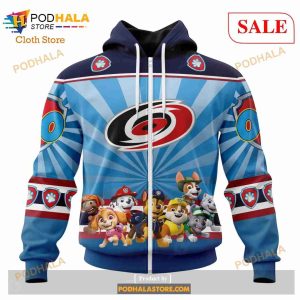 Custom Carolina Hurricanes Paw Patrol Sweatshirt NHL Hoodie 3D 2