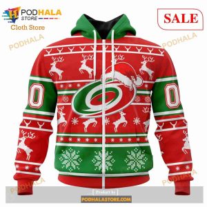 Custom Carolina Hurricanes Unisex Christmas NHL Hoodie 3d NHL Merch 2