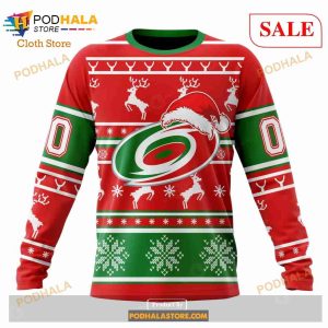 Custom Carolina Hurricanes Unisex Christmas NHL Hoodie 3d NHL Merch 4