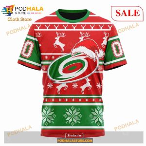 Custom Carolina Hurricanes Unisex Christmas NHL Hoodie 3d NHL Merch 6