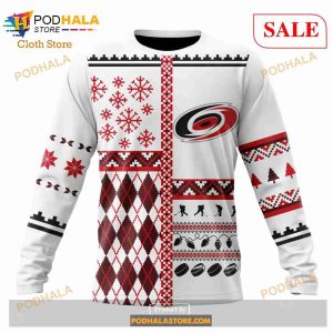 Custom Carolina Hurricanes Unisex Christmas Sweatshirt NHL Hoodie 3D 4