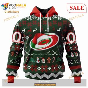 Custom Carolina Hurricanes Unisex Christmas Sweatshirt NHL Hoodie 3D, NHL Merch