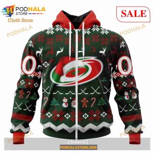 Custom Carolina Hurricanes Unisex Christmas Sweatshirt NHL Hoodie 3d NHL Merch 2