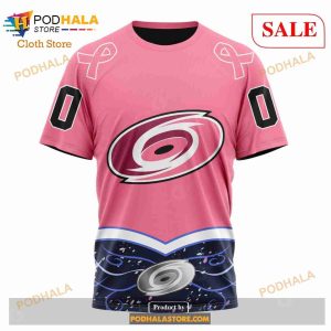 Custom Carolina Hurricanes Unisex For Hockey Fights Cancer Sweatshirt NHL Hoodie 3D 6