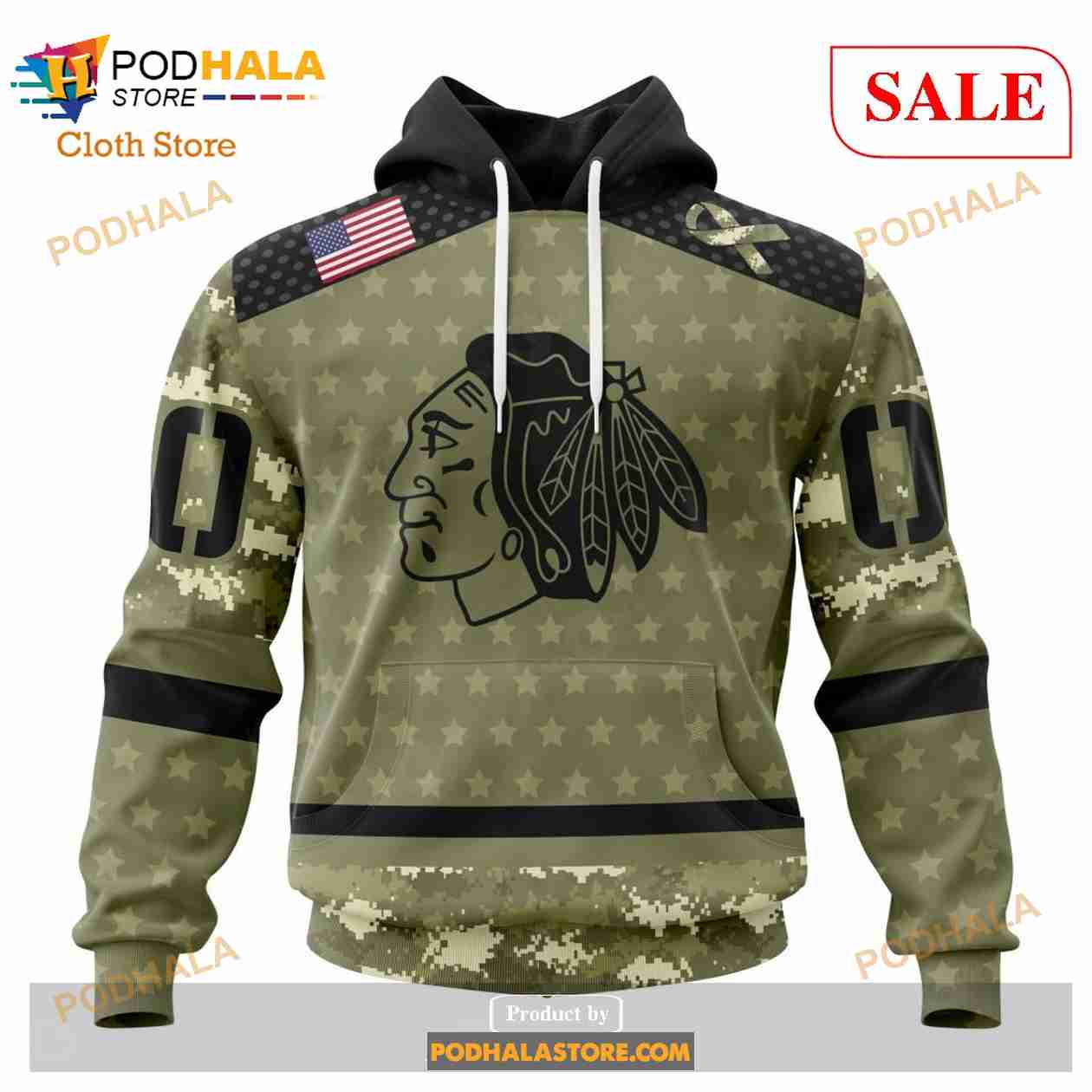 Blackhawks Lacer Hoodie 3D Useful Camo Gift - Personalized Gifts: Family,  Sports, Occasions, Trending