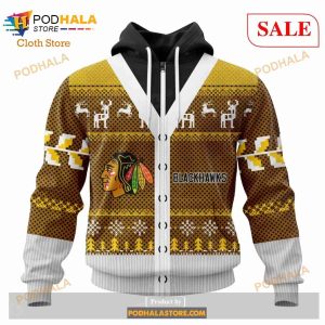 Custom Chicago Blackhawks Chrismas Season Sweatshirt NHL Hoodie 3D 2