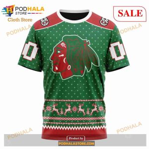 Custom Chicago Blackhawks Christmas Apparel Sweatshirt NHL Hoodie 3D 8