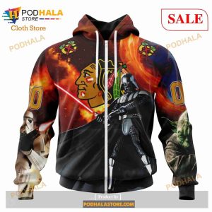 Custom Chicago Blackhawks Design X Star War Sweatshirt NHL Hoodie 3D 2