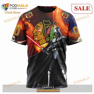 Custom Chicago Blackhawks Design X Star War Sweatshirt NHL Hoodie 3D 8