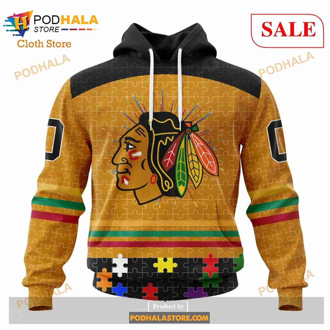 NHL Chicago Blackhawks Men's Poly Hooded Sweatshirt - XXL