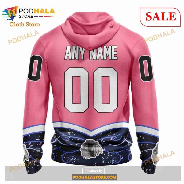 Custom Chicago BlackHawks Fights Cancer Sweatshirt NHL Hoodie 3D