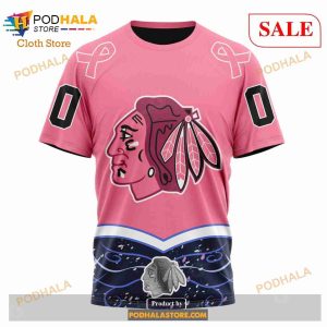 Custom Chicago Blackhawks Fights Cancer Sweatshirt NHL Hoodie 3D 8