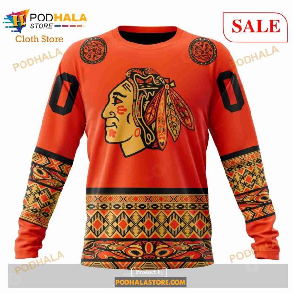 Custom Chicago BlackHawks National Day For Truth And Reconciliation NHL Hoodie 3D