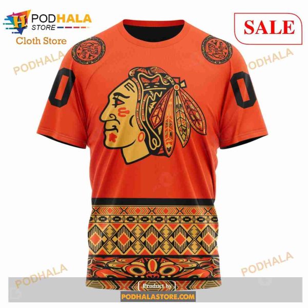 Custom Chicago BlackHawks National Day For Truth And Reconciliation NHL Hoodie 3D