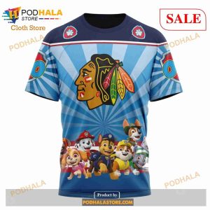 Custom Chicago Blackhawks Paw Patrol Kits Sweatshirt NHL Hoodie 3D 8