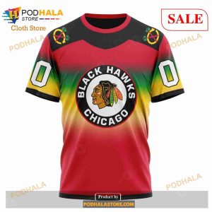 Custom Chicago Blackhawks Retro Gradient Design Sweatshirt NHL Hoodie 3D 8