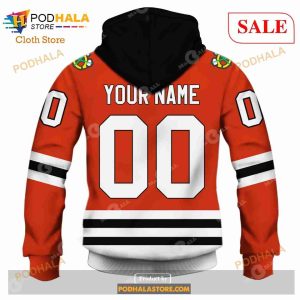 Custom Chicago Blackhawks Throwback Vintage NHL Hockey Sweatshirt Hoodie 3d 5