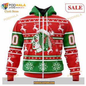 Custom Chicago Blackhawks Unisex Christmas 3d Shirt Sweatshirt NHL Hoodie 3D 2