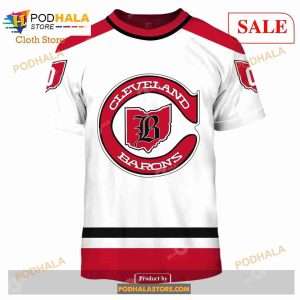 Custom Cleveland Barons 1976 Throwback Vintage NHL Hockey Sweatshirt Hoodie 3d 2