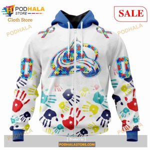 Custom Colorado Avalanche Autism Awareness Design Sweatshirt Nhl Hoodie 3d 2
