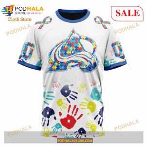 Custom Colorado Avalanche Autism Awareness Design Sweatshirt Nhl Hoodie 3d 6
