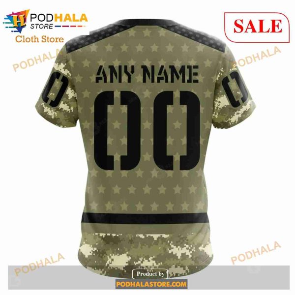 NHL Colorado Avalanche Custom Name Number Military Jersey Camo Fleece Oodie