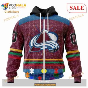 Custom Colorado Avalanche Fearless Aganst Autism Sweatshirt Nhl Hoodie 3d 2