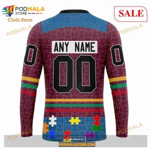 Custom Colorado Avalanche Fearless Aganst Autism Sweatshirt Nhl Hoodie 3d 5