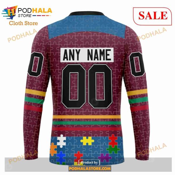 Custom Colorado Avalanche Fearless Aganst Autism Sweatshirt NHL Hoodie 3D