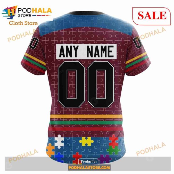 Custom Colorado Avalanche Fearless Aganst Autism Sweatshirt NHL Hoodie 3D