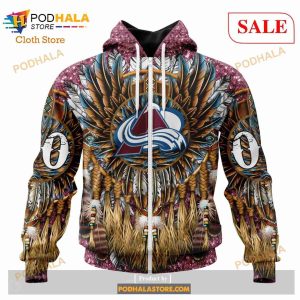 Custom Colorado Avalanche Native Costume Design Sweatshirt Nhl Hoodie 3d 2