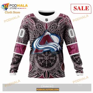 Custom Colorado Avalanche Norse Viking Symbols Sweatshirt Nhl Hoodie 3d 6