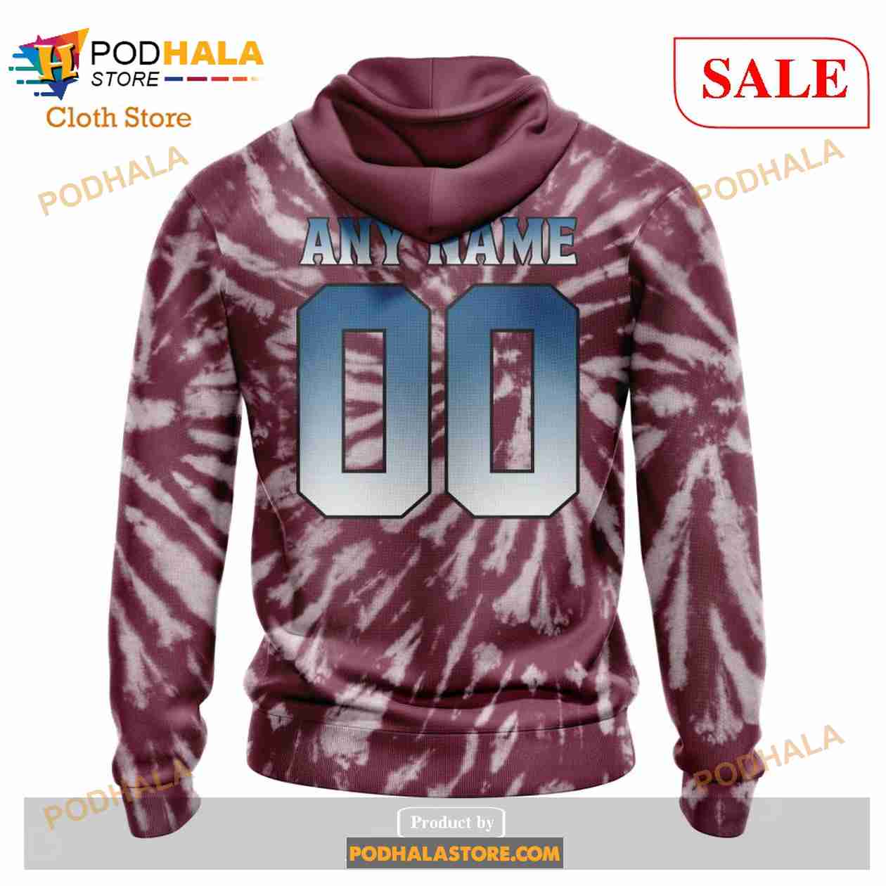Custom Colorado Avalanche Retro Vintage Tie Dye Sweatshirt NHL All Over Print Hoodie